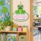 AllThatSparkles; Frog Welcome Sign with Door Hanger For Crafts, Wreath Making, Classroom Decorations; Category:Spring Wall Decor; Image:6